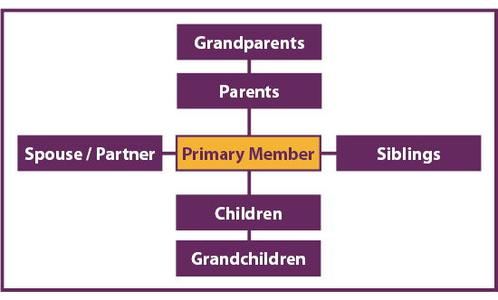 family tree of eligibility chart
