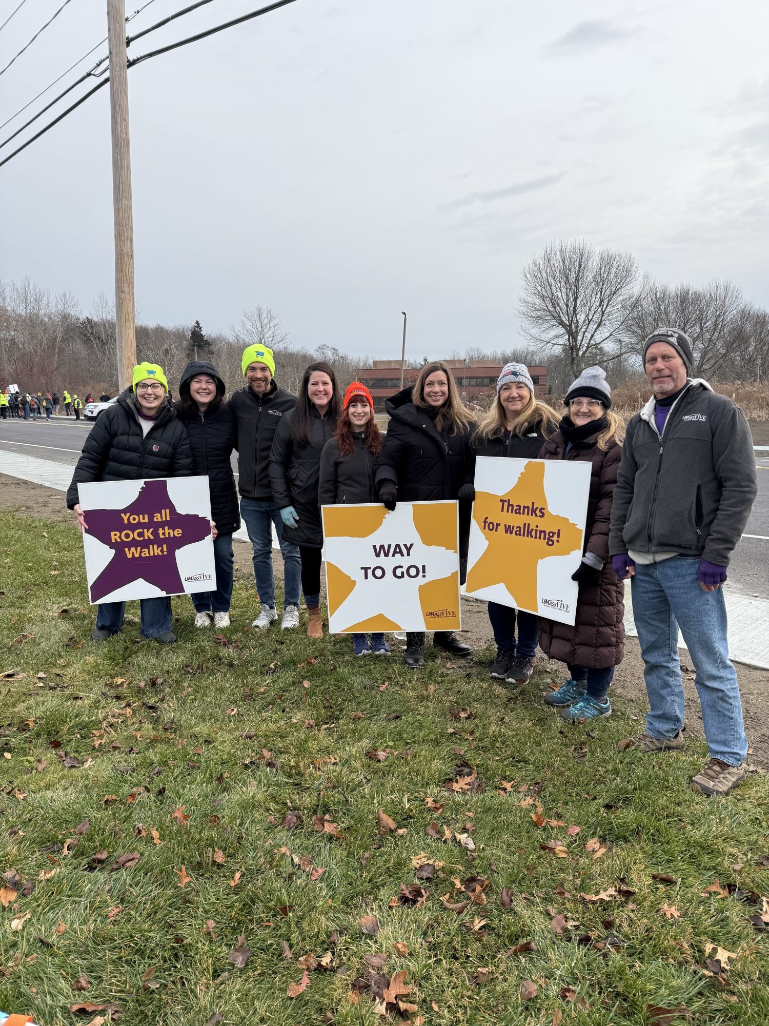 Team UMassFive at the March for the Food Bank of Western MA