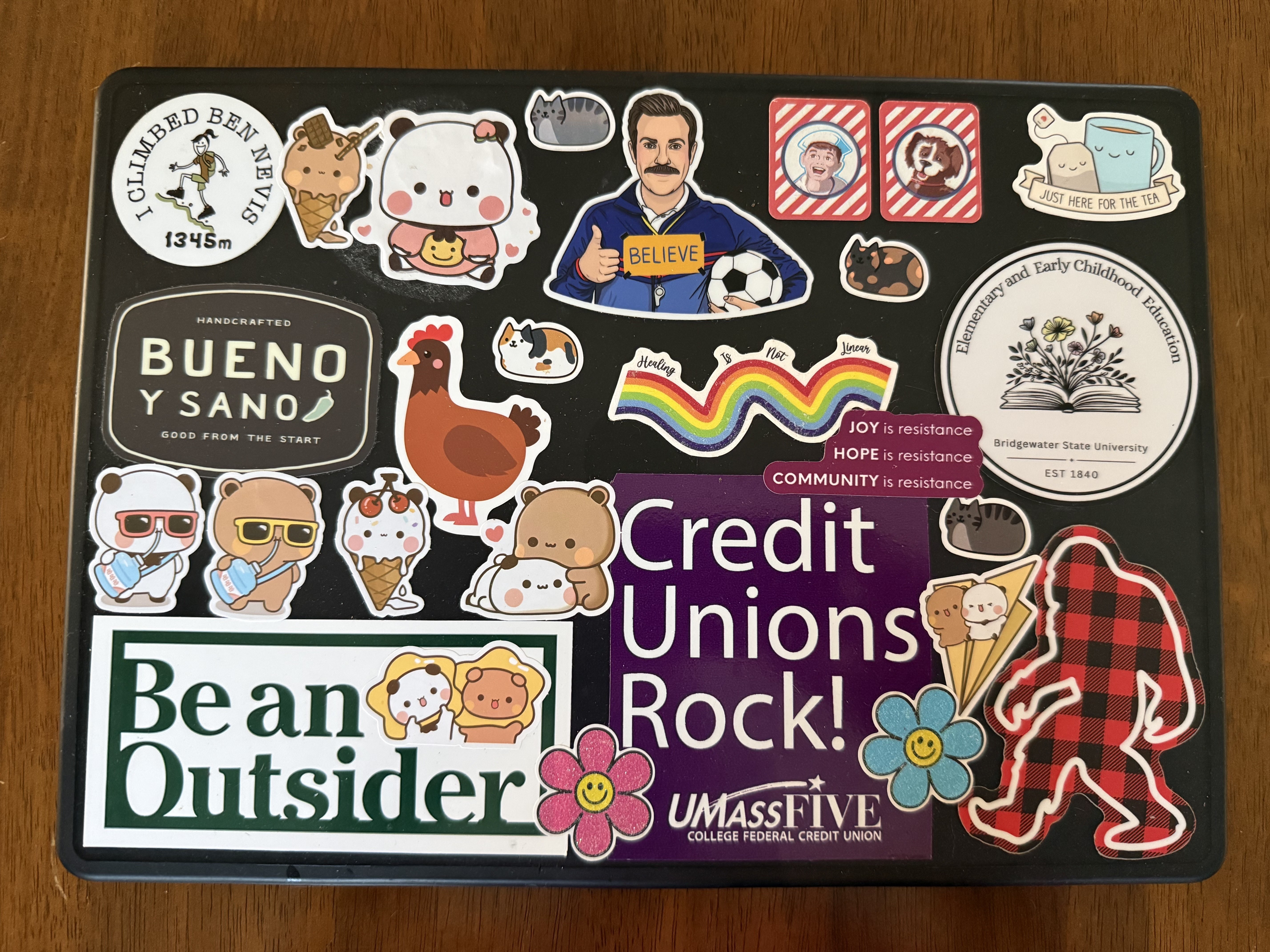 laptop with stickers