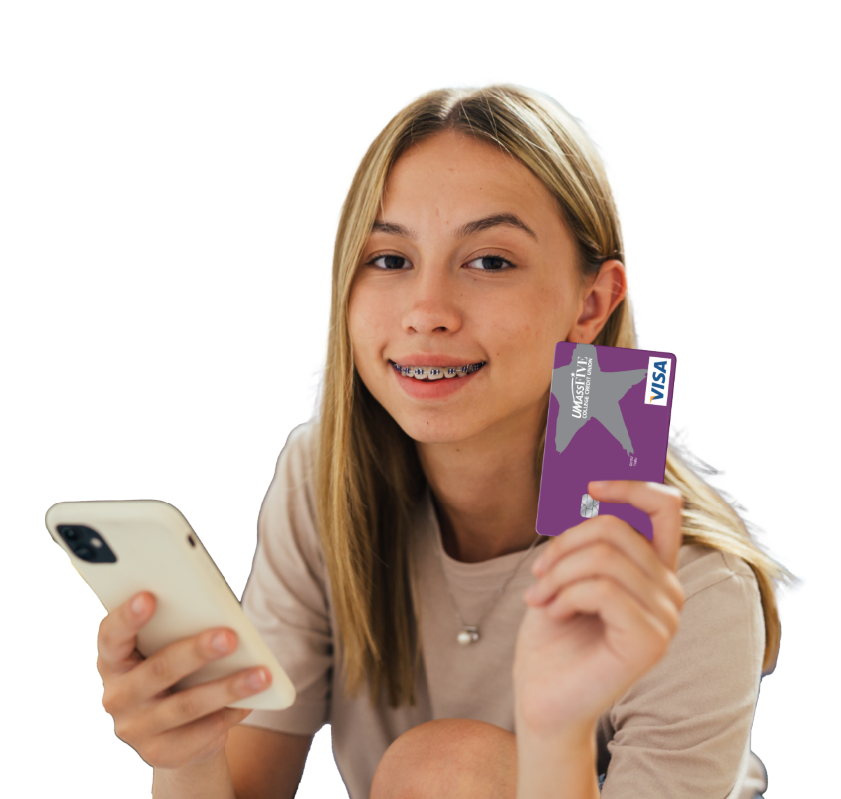 teen member using debit card