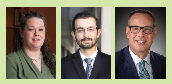 Aimee Marden, Sam Einzig, and Jonathan Stroup