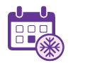 icon for Holiday Club Account depicting snowflake and calendar